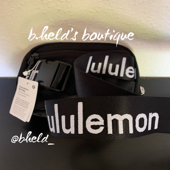 lululemon Everywhere Belt Bag *Wordmark in Black/White Lettering OS New NWT - Picture 4 of 16